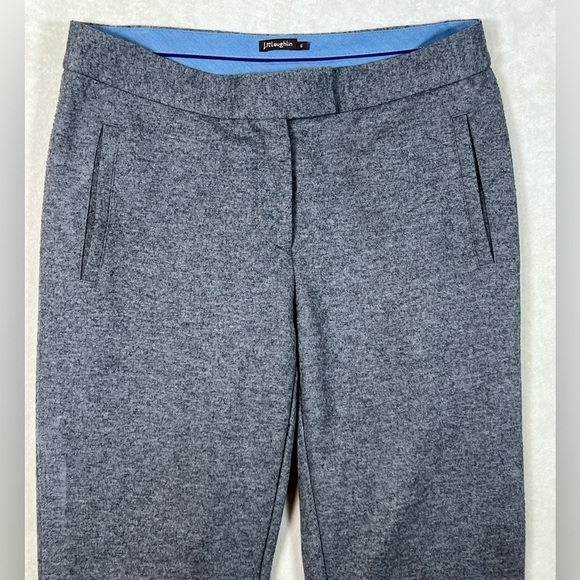 J. McLaughlin Wool Blend Size 6 Trousers Speckled Gray Straight Leg Stretch Pant - Picture 4 of 12